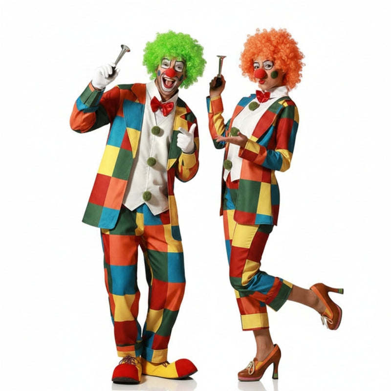 Clowns mit Jacke Paarkostüm für Erwachsene