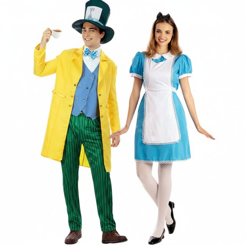 Alice im Wunderland Paarkostüm für Erwachsene