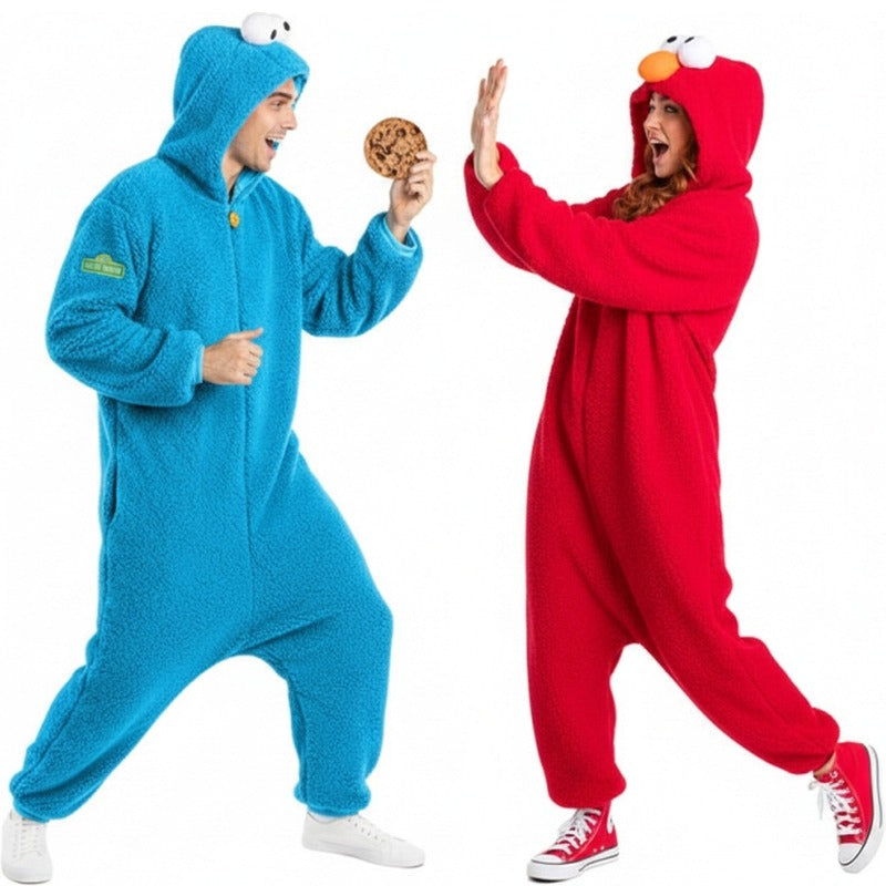Keksmonster und Elmo Sesamstraße Kostümpaar