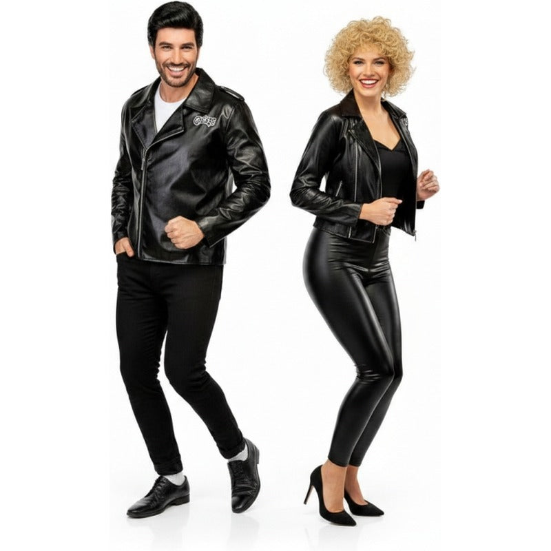 Danny Zuko und Sandy aus Grease Paarkostüm für Erwachsene