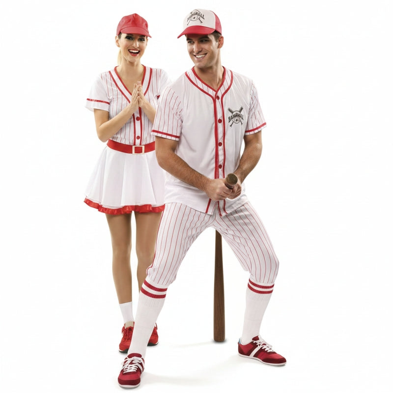 Baseball-Spieler Paarkostüm für Erwachsene