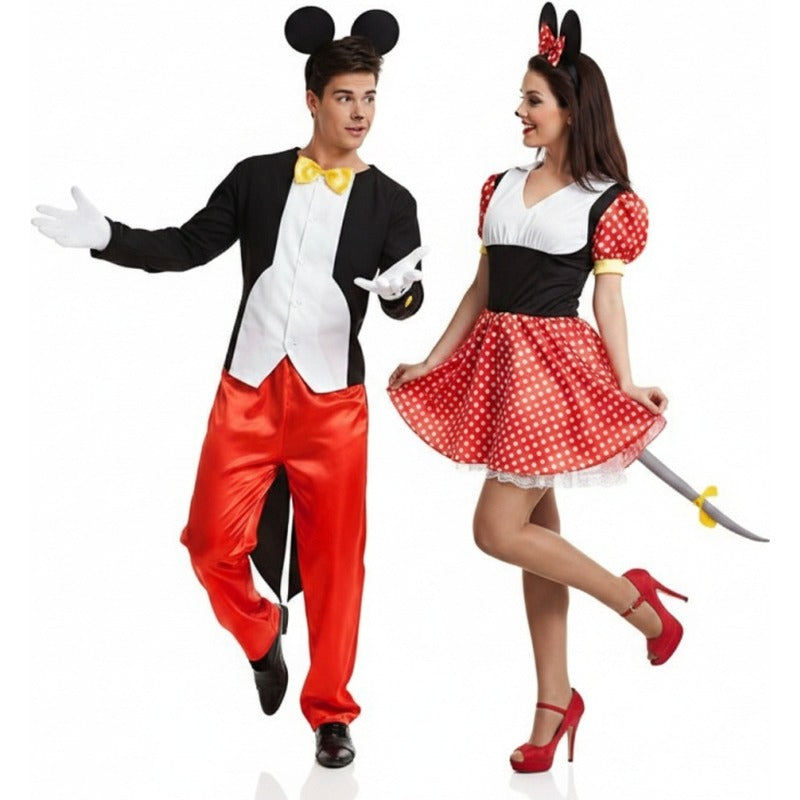 Mickey und Minnie Maus Paarkostüm für Erwachsene