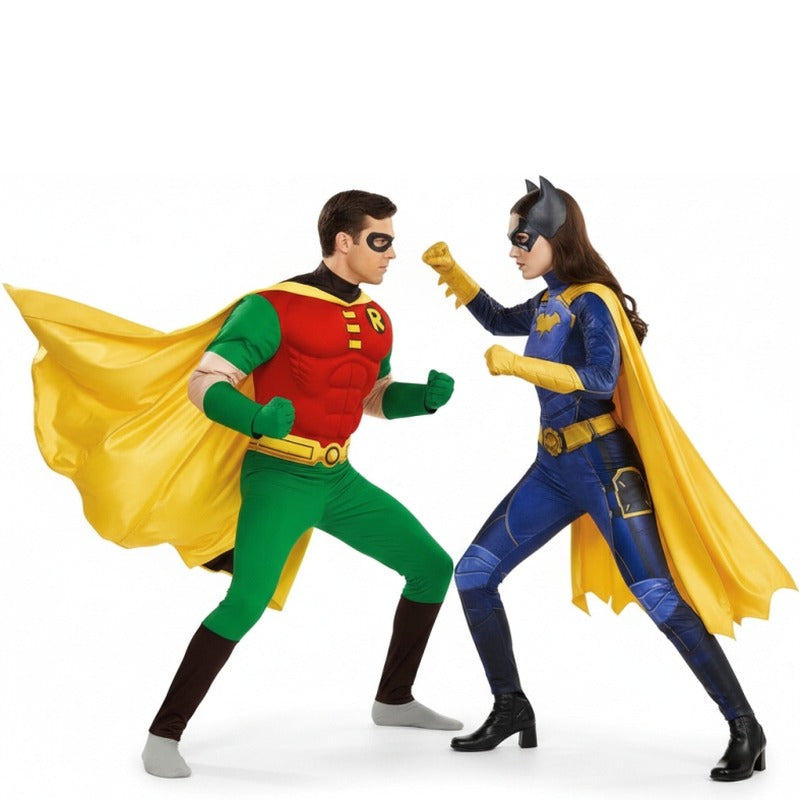 Robin und Batgirl Deluxe Paarkostüm für Erwachsene