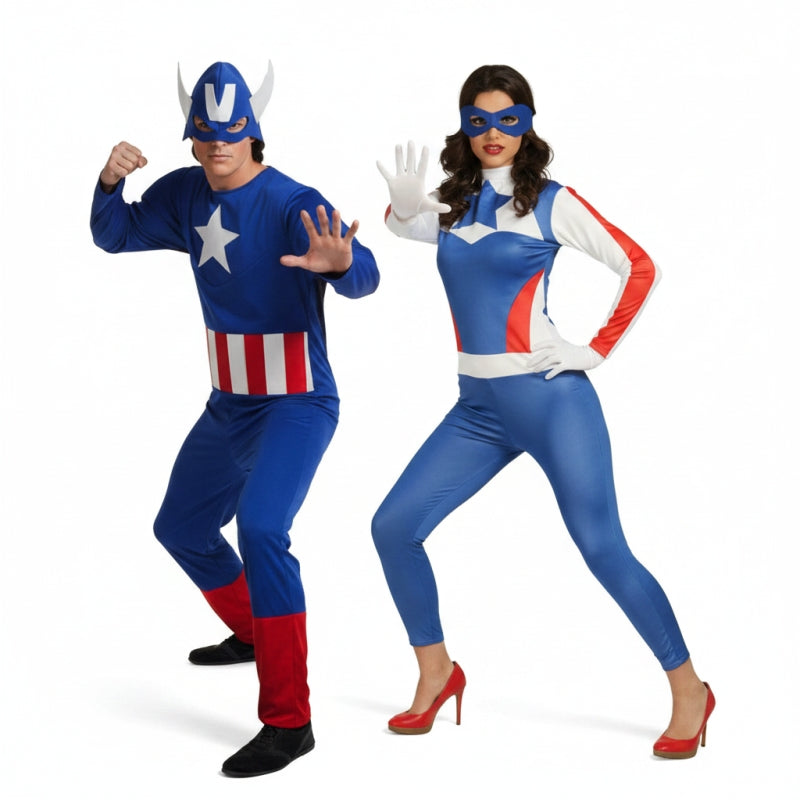 Captain Americar Paarkostüm für Erwachsene
