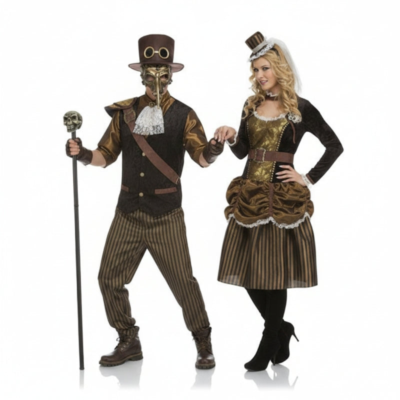 Steampunks Paarkostüm für Erwachsene