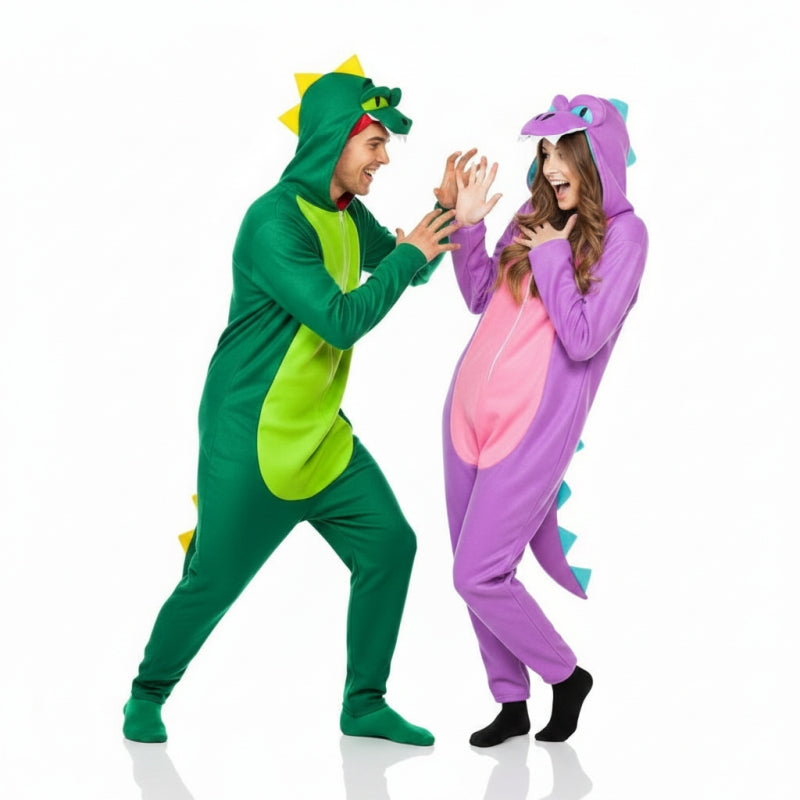 Dinosaurier Paarkostüm für Erwachsene