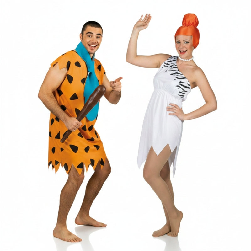 Fred und Wilma Feuerstein Paarkostüm für Erwachsene