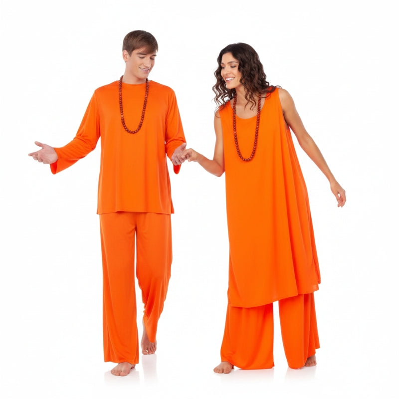 Hare-Krishna-Buddhisten Paarkostüm für Erwachsene
