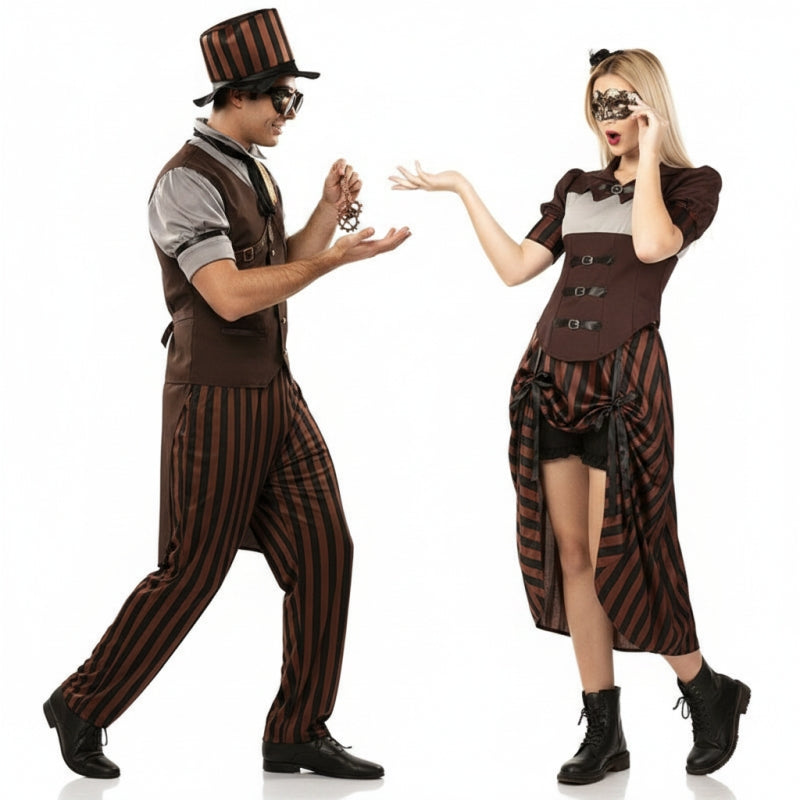 Steampunk-Gotik Paarkostüm für Erwachsene