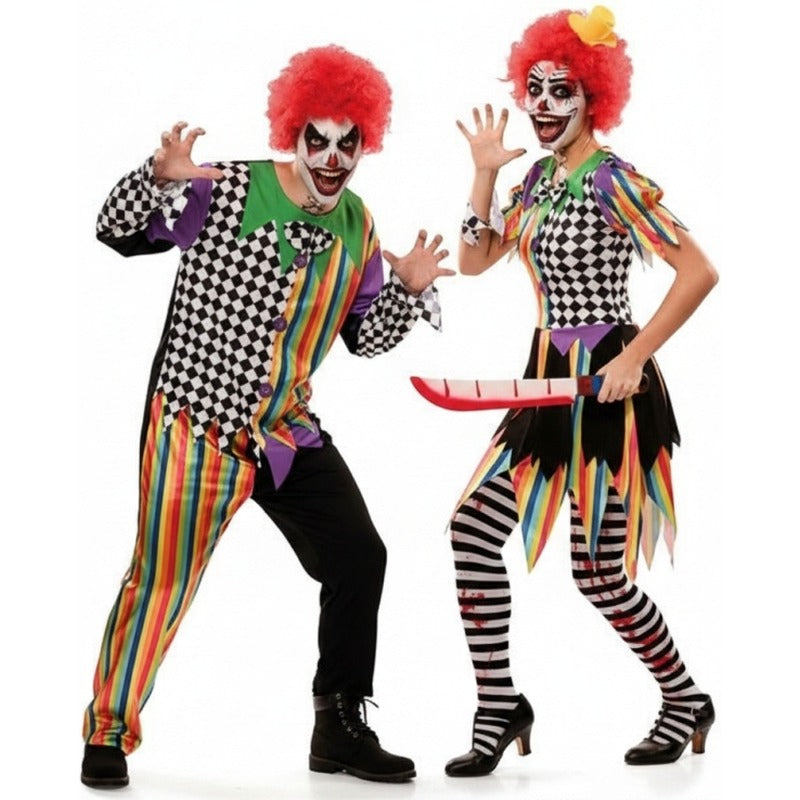 Verfluchte Clowns Paarkostüm für Erwachsene