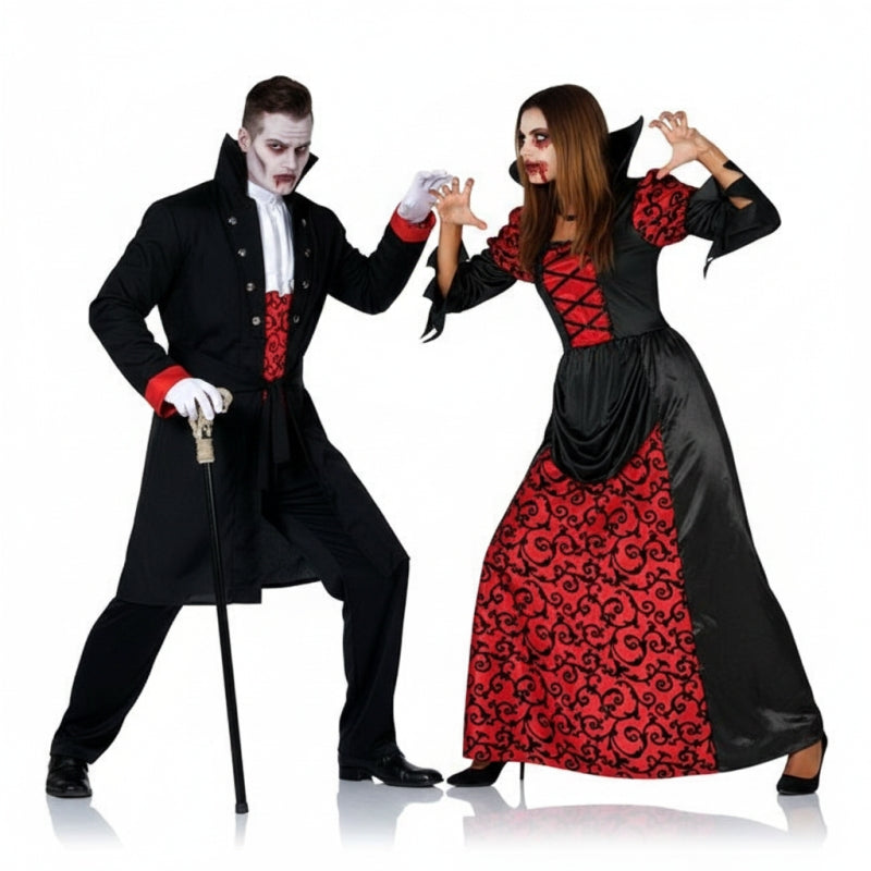 Dunkle Vampire Paarkostüm für Erwachsene