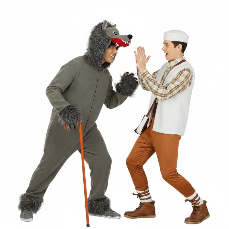 Der Hirte und der Wolf Paarkostüm für Erwachsene