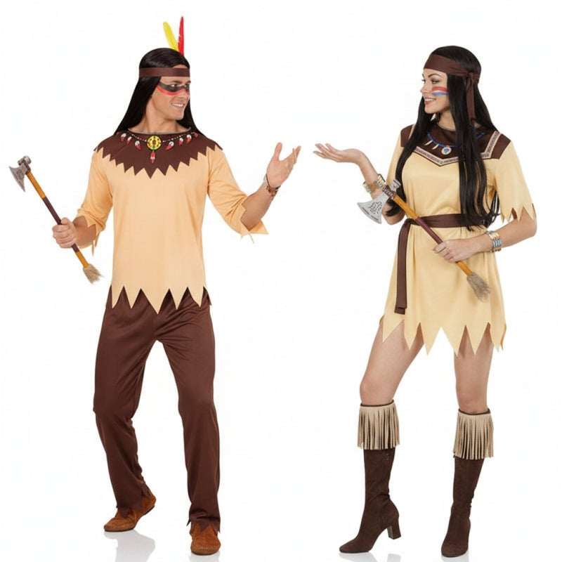 Klassische Indianer Paarkostüm für Erwachsene