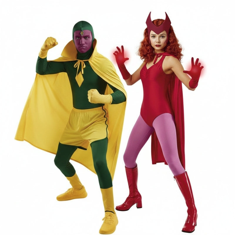 Vision und Wanda Maximoff Paarkostüm für Erwachsene