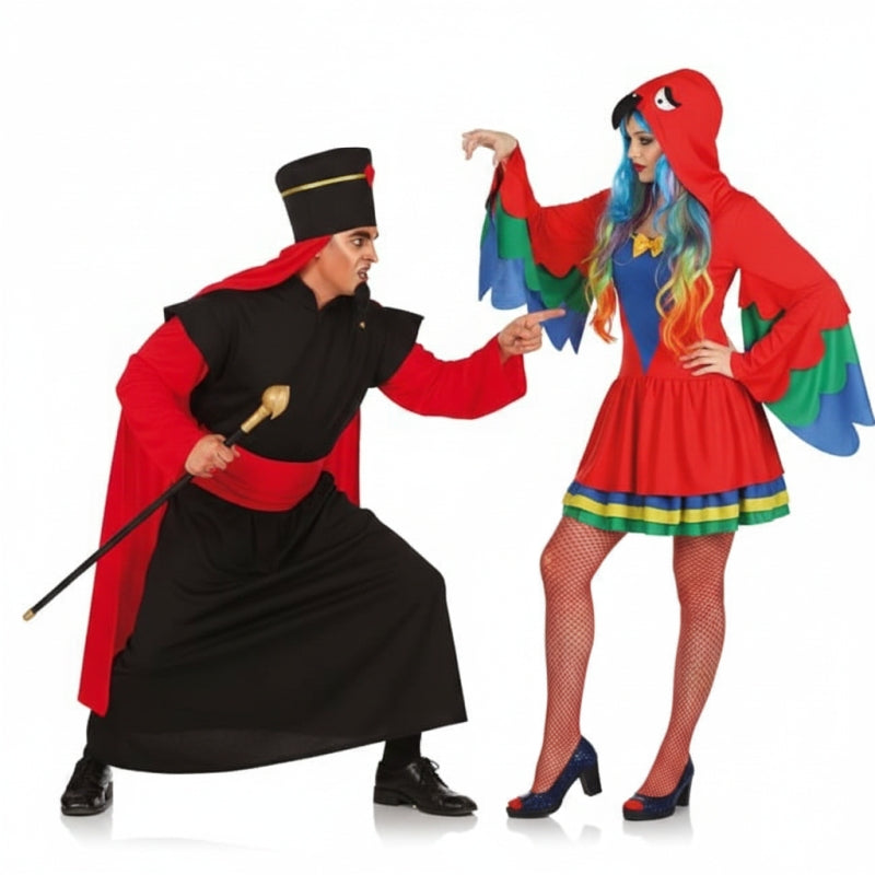 Jafar und Papagei Paarkostüm für Erwachsene