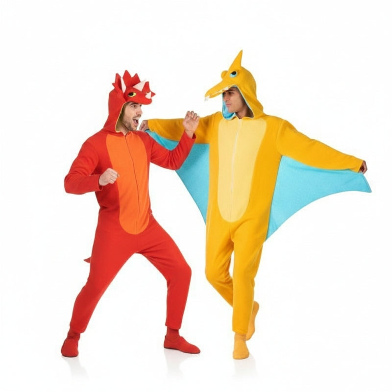 Triceratops und Pterodactyl Paarkostüm für Erwachsene