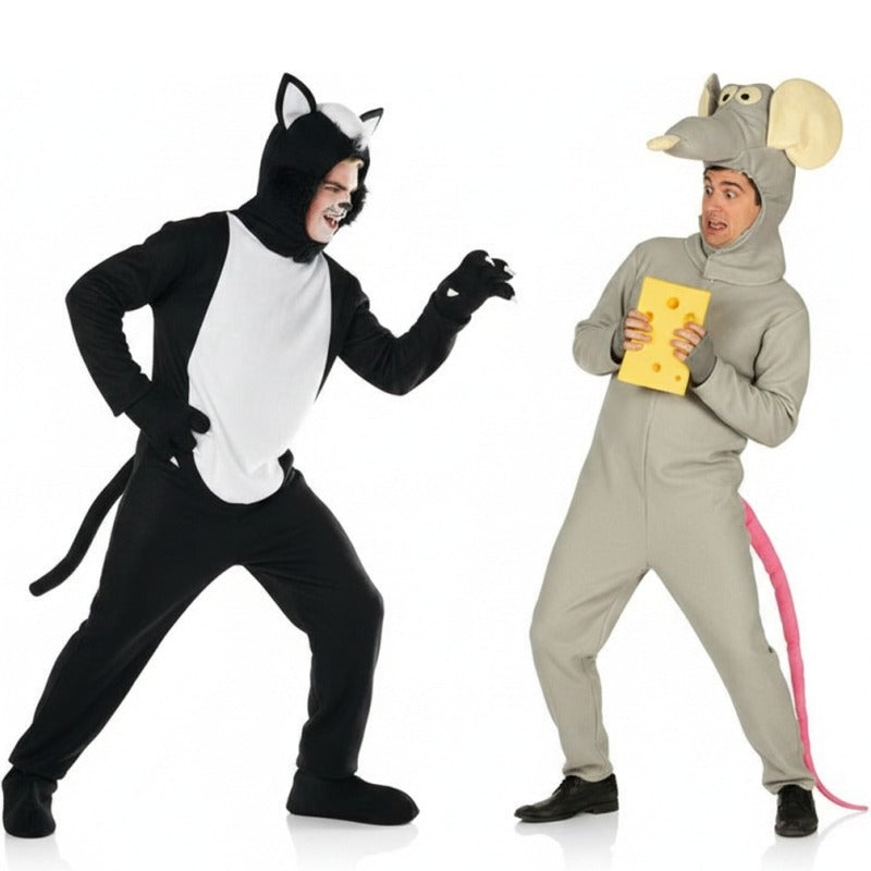 Katze und Ratte Paarkostüm für Erwachsene