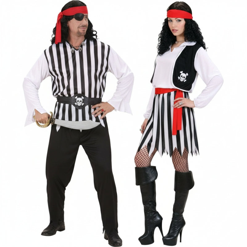 Klassische Piraten Paarkostüm für Erwachsene