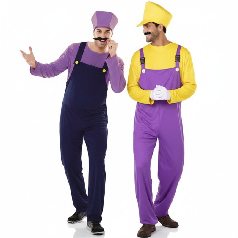 Wario und Waluigi Paarkostüm für Erwachsene