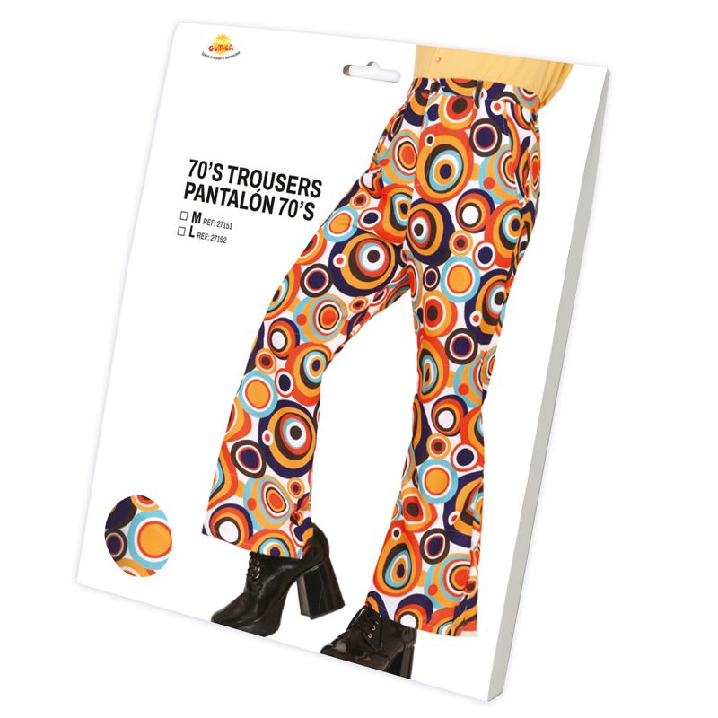 Pantalón de disfraz Años 70 para hombre Packaging