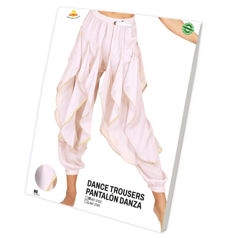 Pantalón de disfraz Danza Del Vientre Blanco Deluxe para mujer Packaging