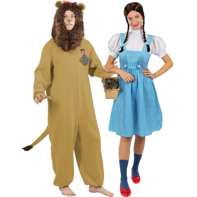 Pareja de León Cobarde y Dorothy de El Mago de Oz