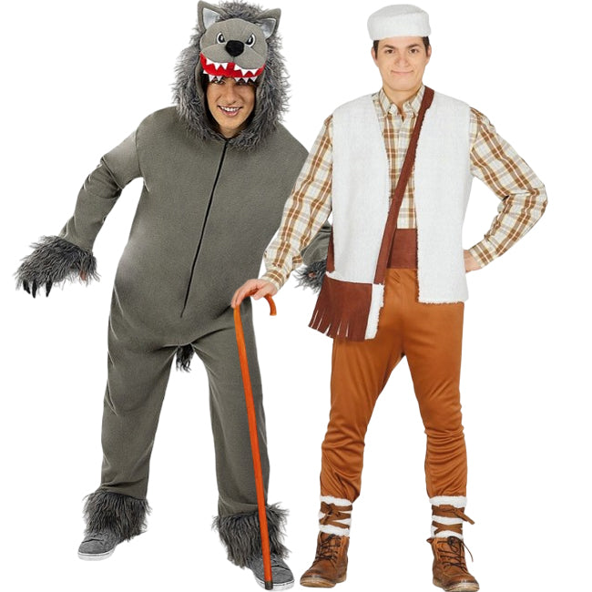 Der Hirte und der Wolf Paarkostüm für Erwachsene