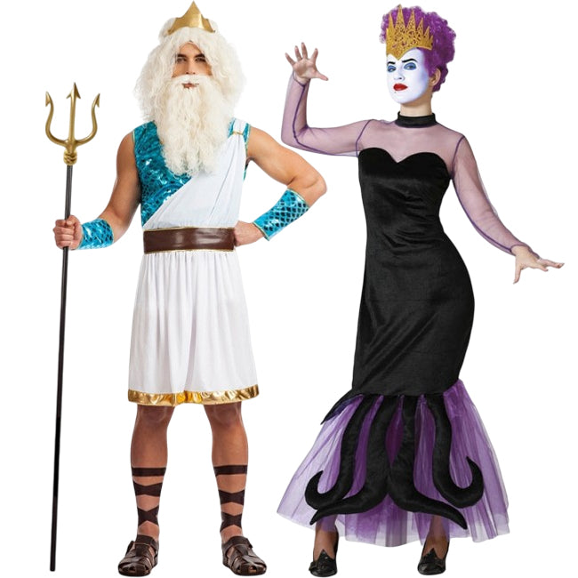 Tritón y Úrsula de La Sirenita para disfrazarte en pareja