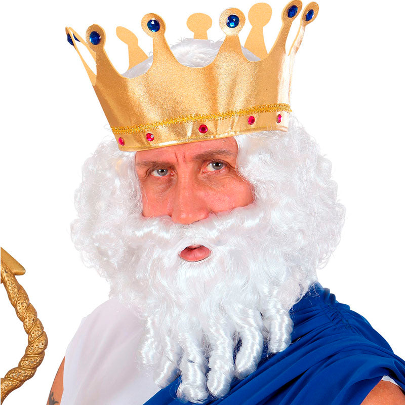 Peluca Dios Neptuno con barba