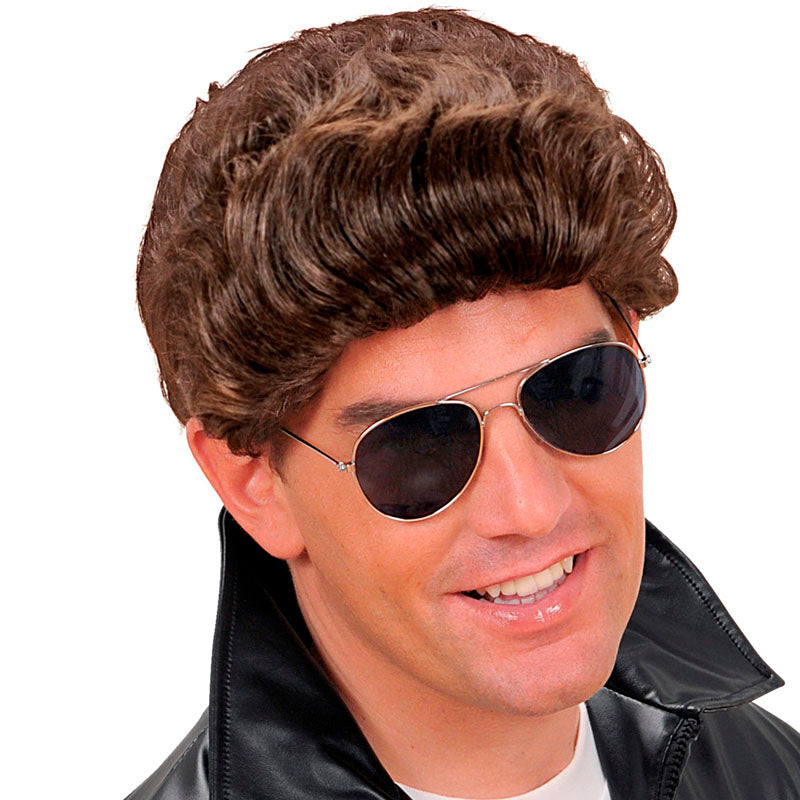 Peluca Greaser castaña