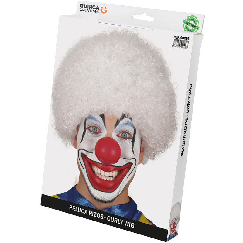 Peluca de Payaso blanca packaging