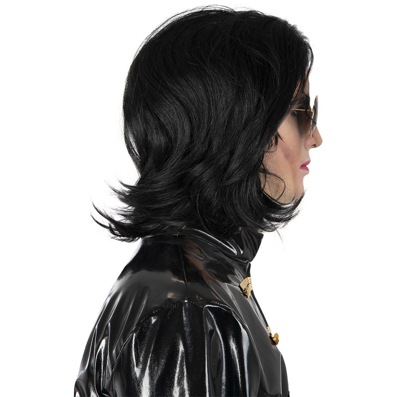 Peluca lisa y gafas de Michael Jackson Perfil