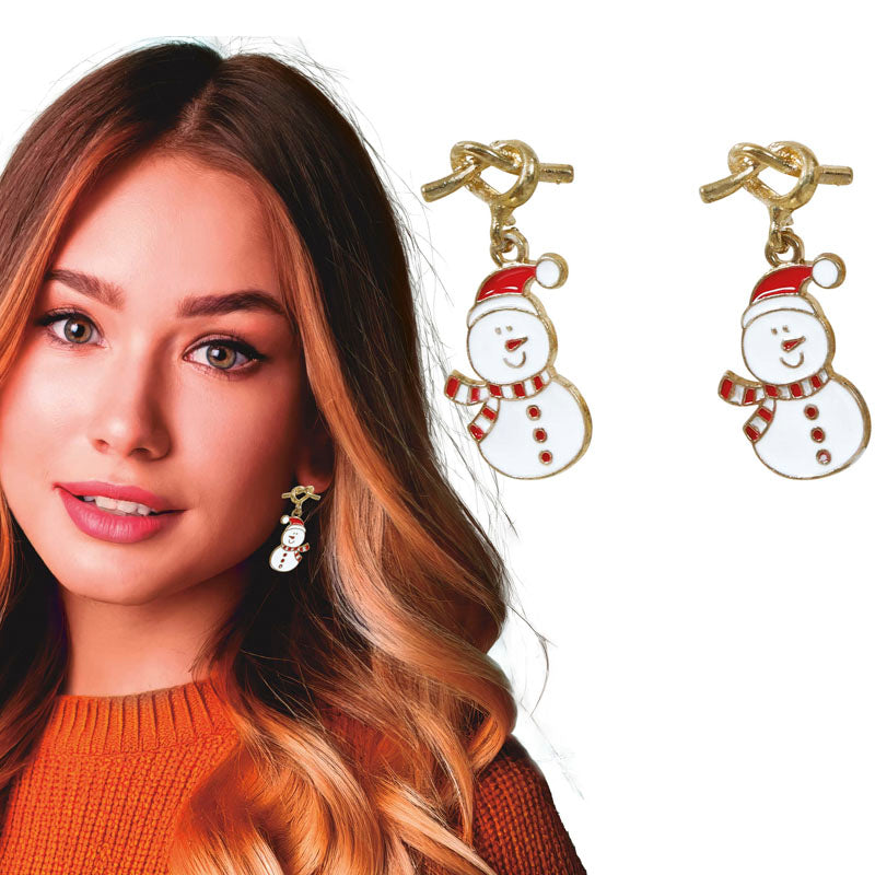 Pendientes muñecos nieve