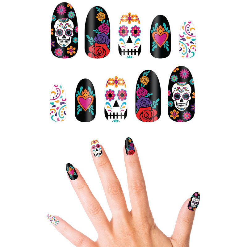 Uñas Catrina Día de los Muertos