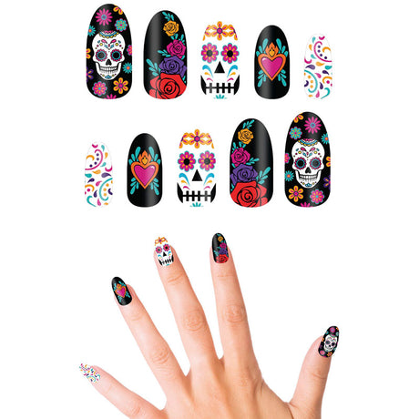 Uñas Catrina Día de los Muertos