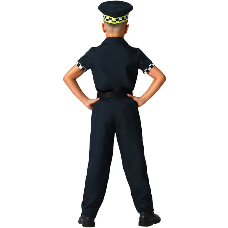 Disfraz para niño y niña de Agente de policía Espalda