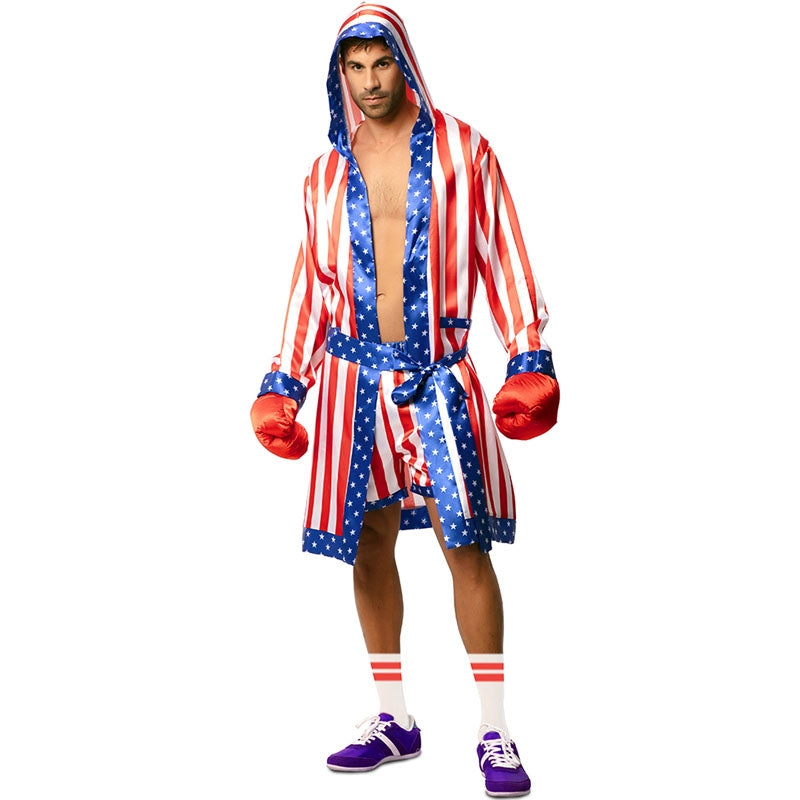 Produktbild von DE Ranrann Damen Kostüm Boxer Mantel Umhang Mit Kapuze Sportler