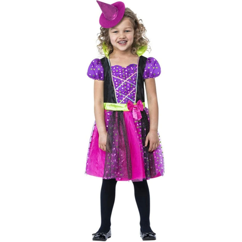 Disfraz de Bruja morada y rosa para bebé