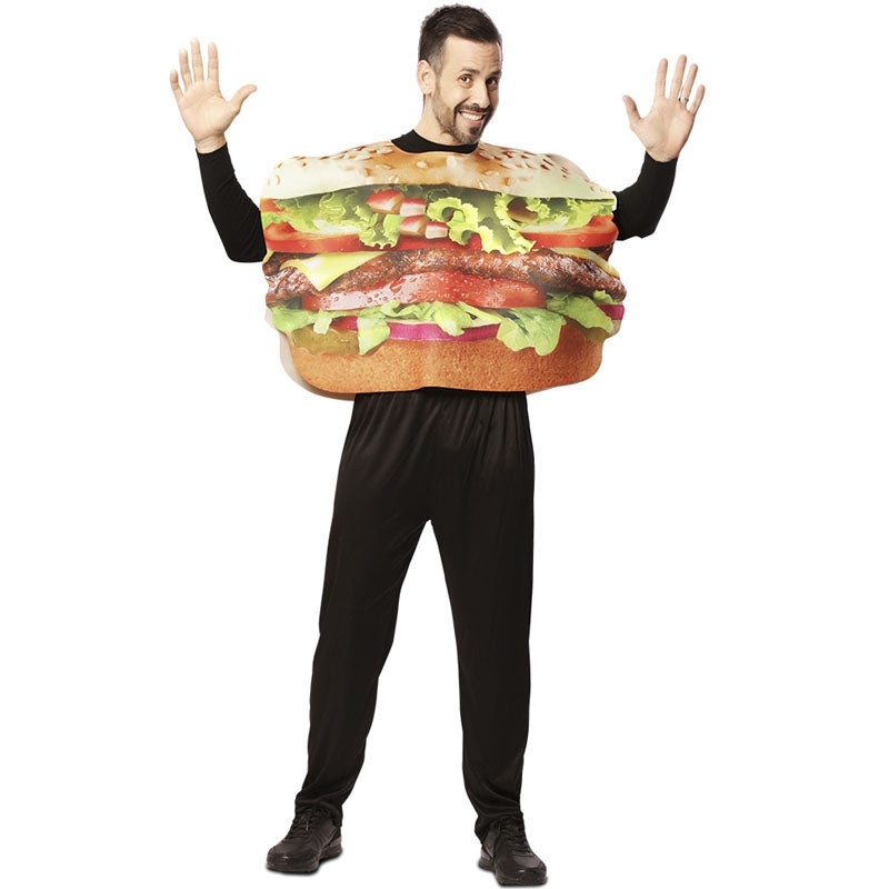 Disfraz de Hamburguesa completa para hombre