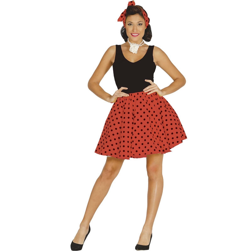 Disfraz de Pin Up años 60 rojo para mujer