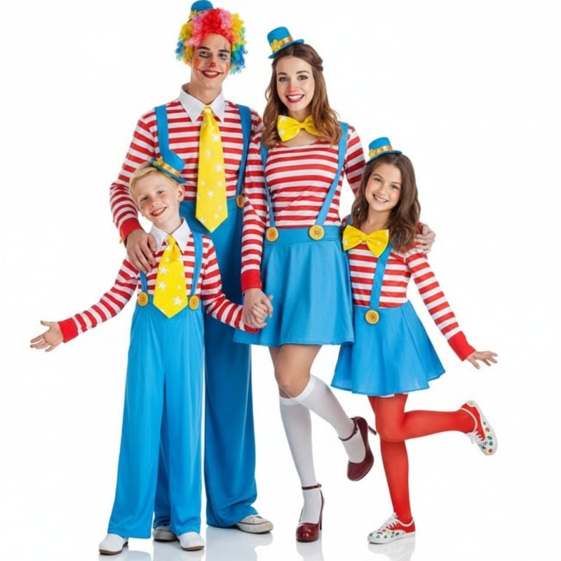 Gruppe von Clowns Hosenträger