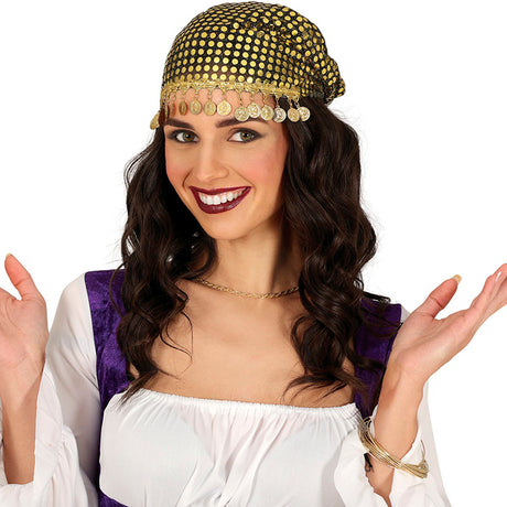 Pañuelo de pitonisa con monedas