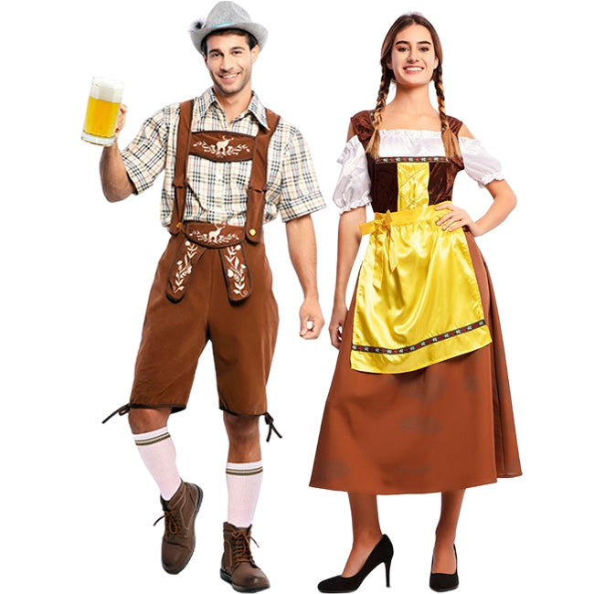 Deutsche Oktoberfest-Bayern Paarkostüm für Erwachsene