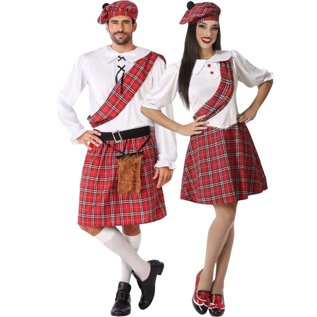Schotten Paarkostüm für Erwachsene
