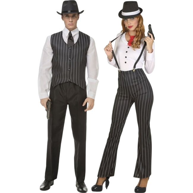 Wirtschaftsgangster Paarkostüm für Erwachsene