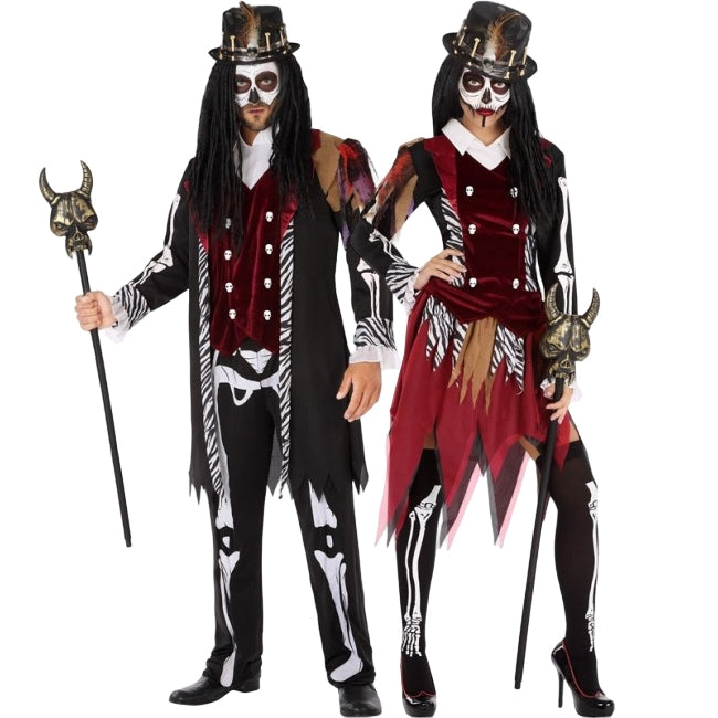 Voodoo-Zauberer Paarkostüm für Erwachsene