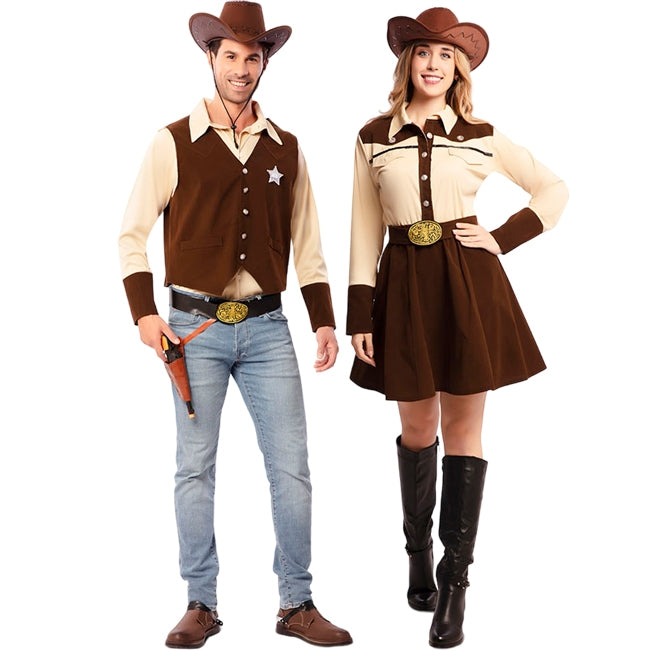 County Sheriffs Paarkostüm für Erwachsene