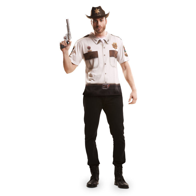 Disfraz Camiseta Sheriff Walking Dead adulto