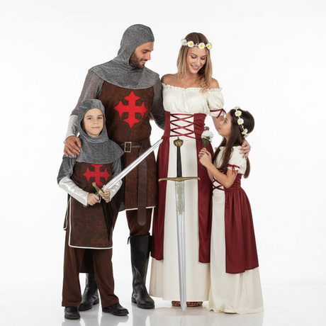 Gruppe von Mittelalterliche Ritter und Damen