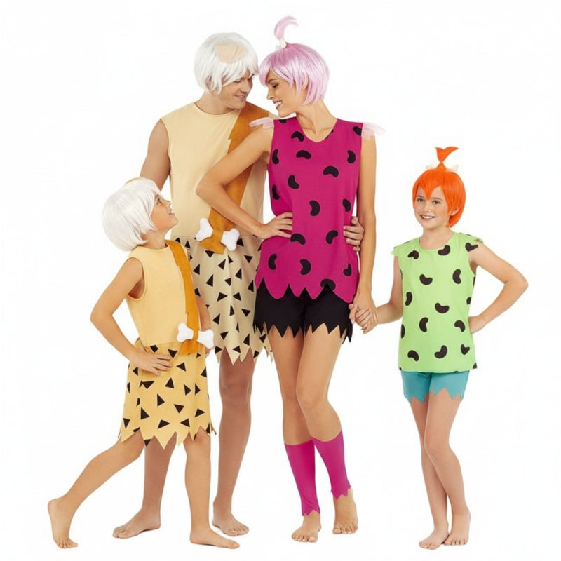 Gruppe von Bam-Bam und Pebbles von den Feuersteins